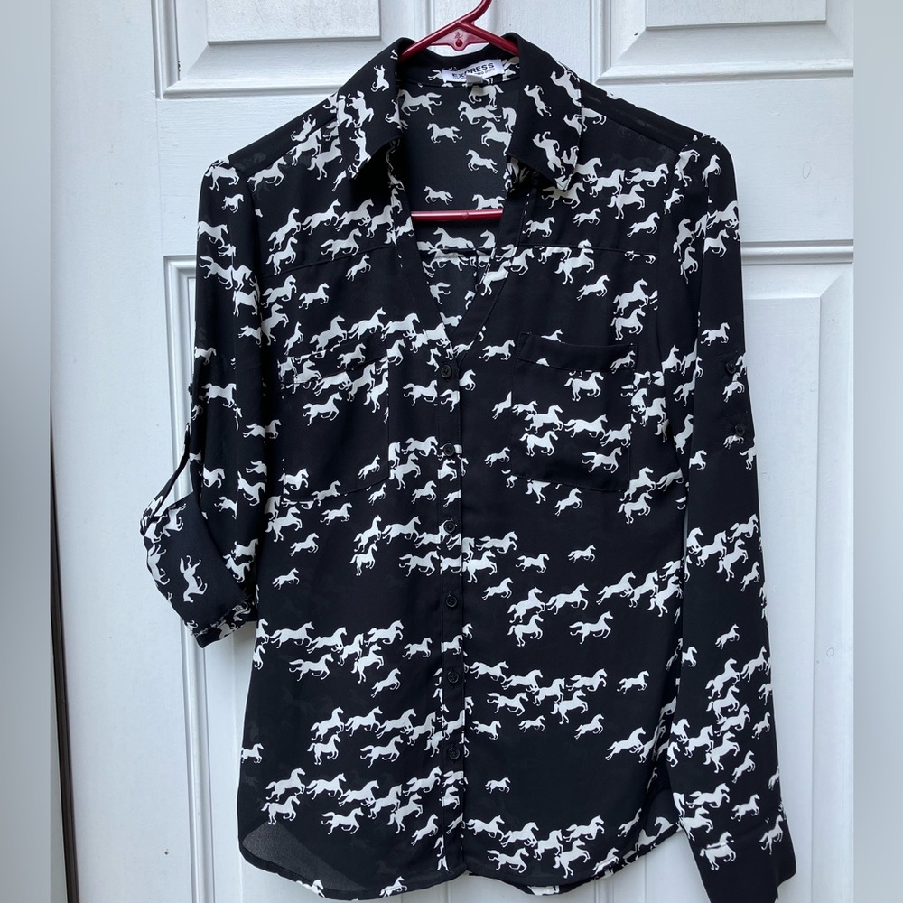 Express B&W Blouse
